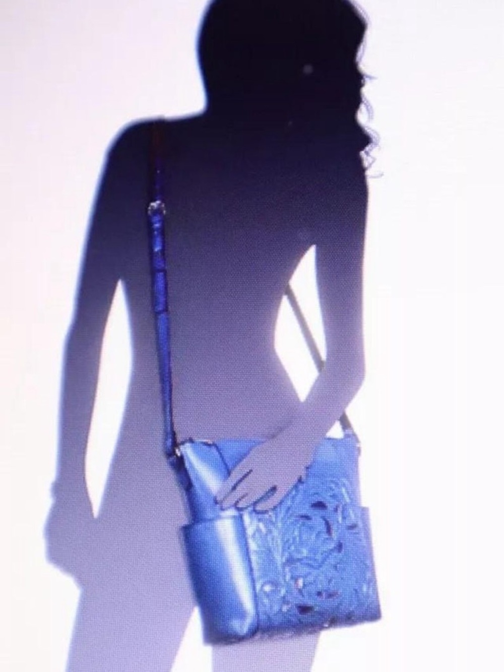 Patricia Nash Aveley hand tooled leather crossbody purse safflower blue